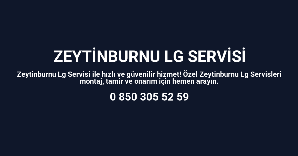 Zeytinburnu Lg Servisi